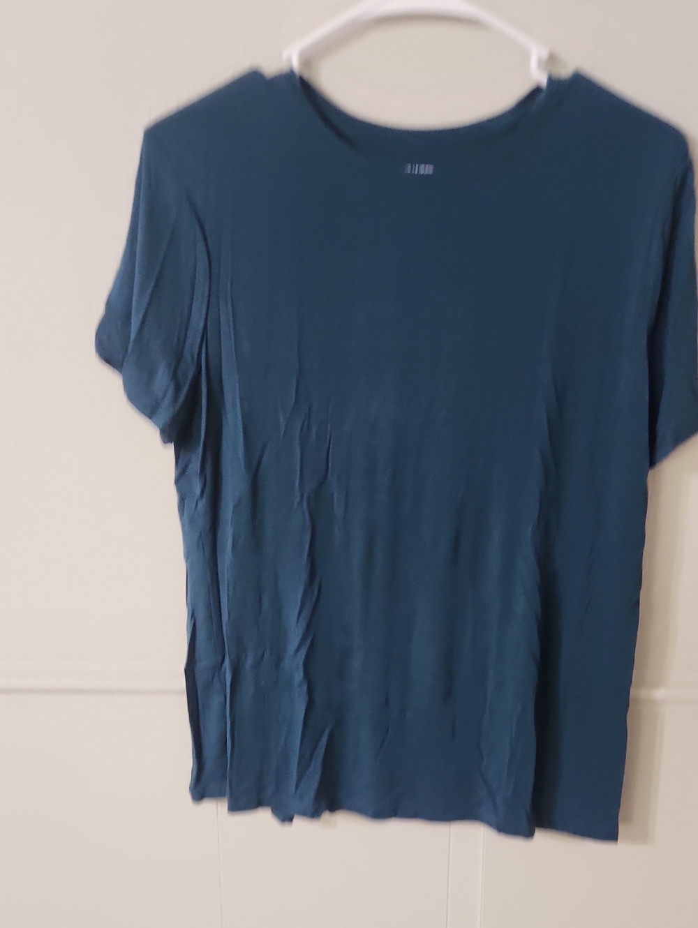Nine West Women's Teal Short Sleeve Crew Neck Tee